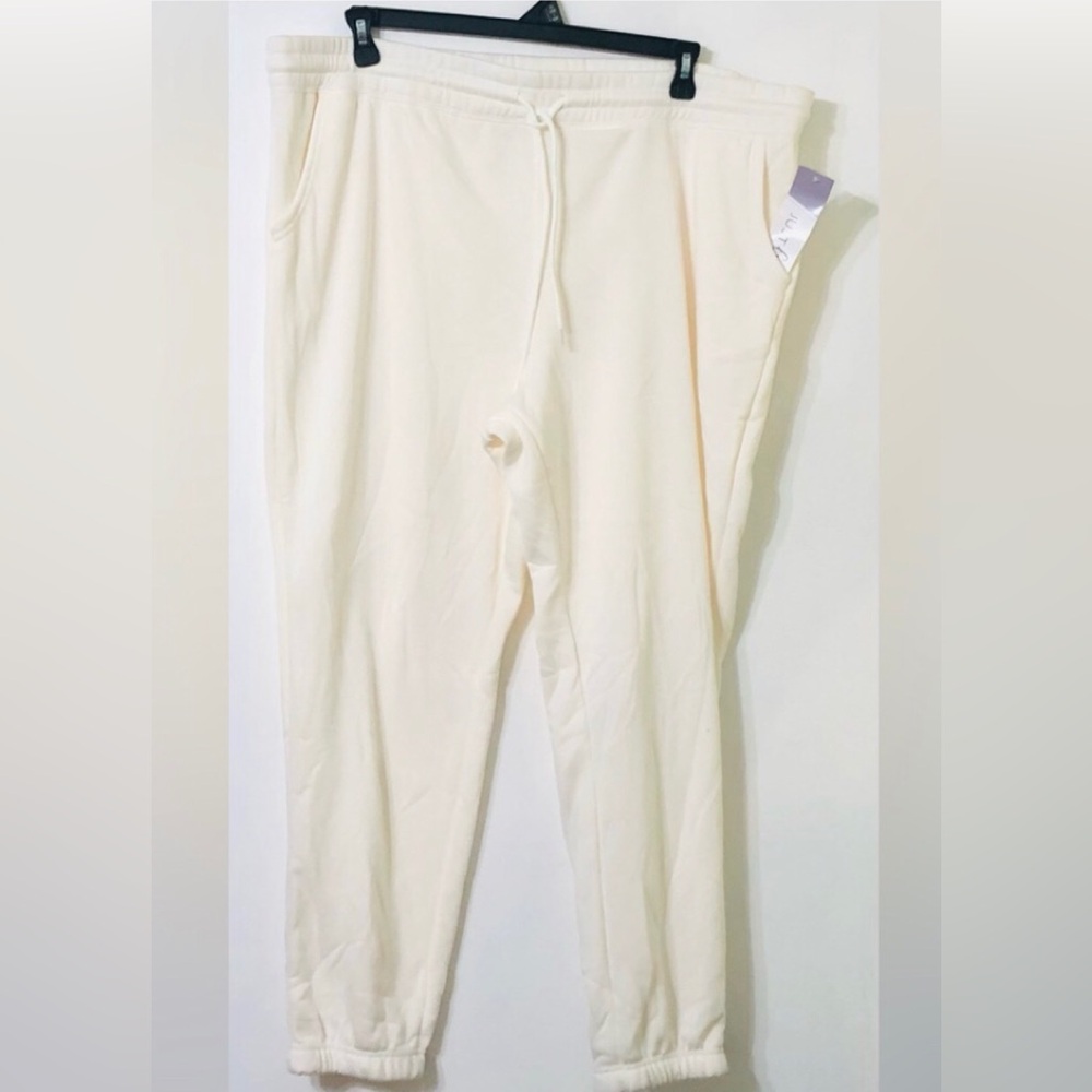 just be Cream  women’s Joggers with adjustable Drawstring Waist .3X plus